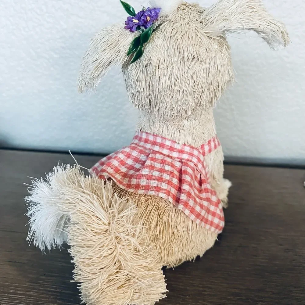 Easter Spring Straw Rabbit Dog or Squirrel Critter Decor